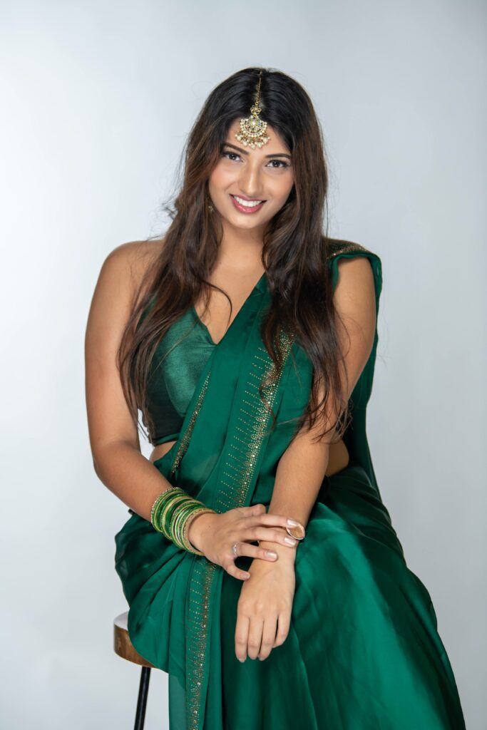 Pooja Patel -Miss India Nz Winner 2023 in Green Saree